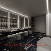 Слэб из кварцита Bassi Black 3049х2050х18