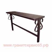 Лавка металлическая с гранитной плиткой 600*300