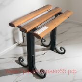 Лавка металлическая с деревом 1000*300
